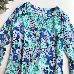 Patterned 3/4 sleeve blouse